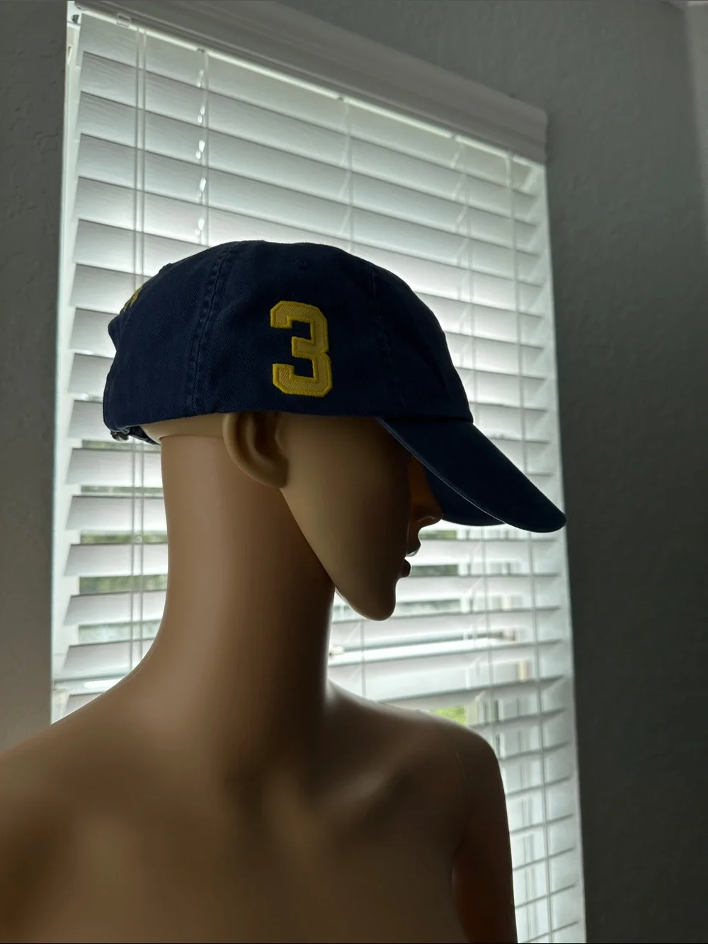 Polo by Ralph Lauren Navy Hat with Yellow Pony & 3 Patch